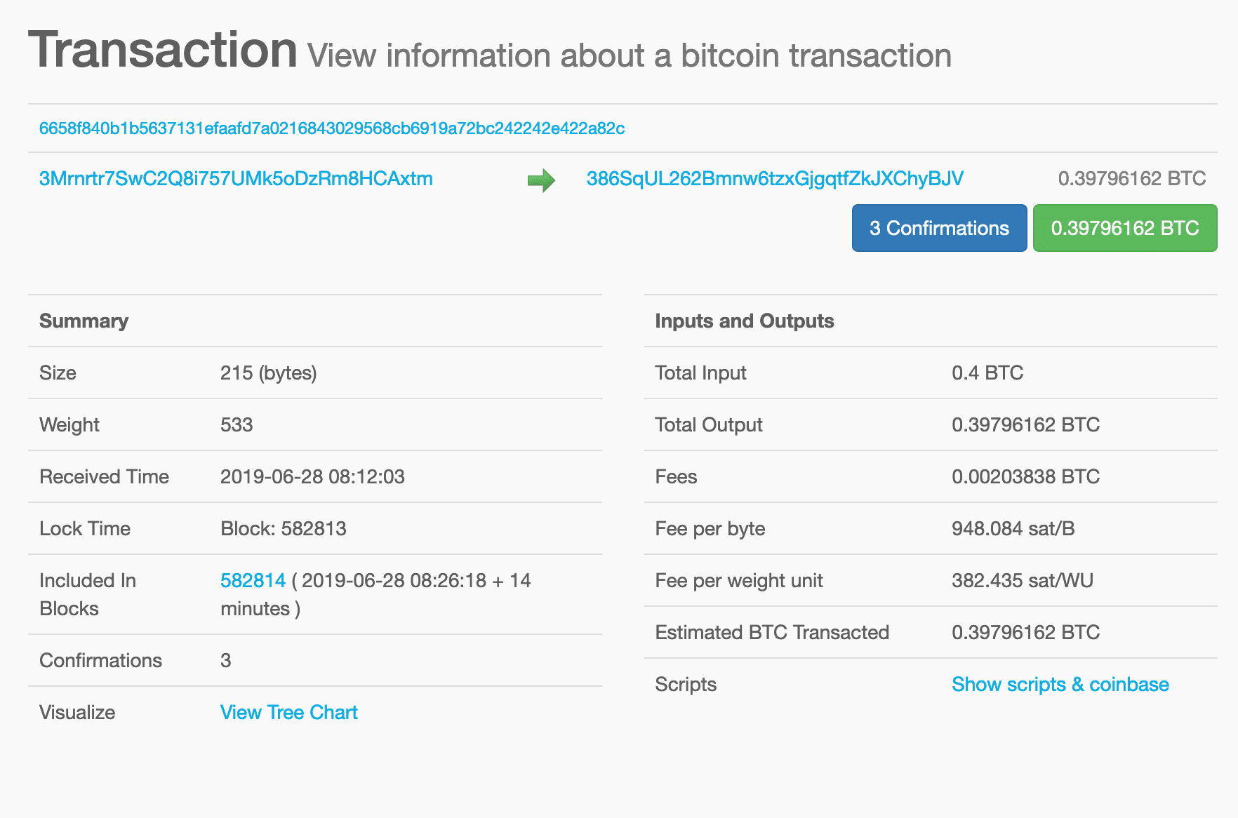 Instructions on how to check bitcoin transaction status