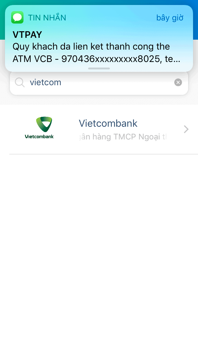 Liên kết ví ViettelPay với ngân hàng