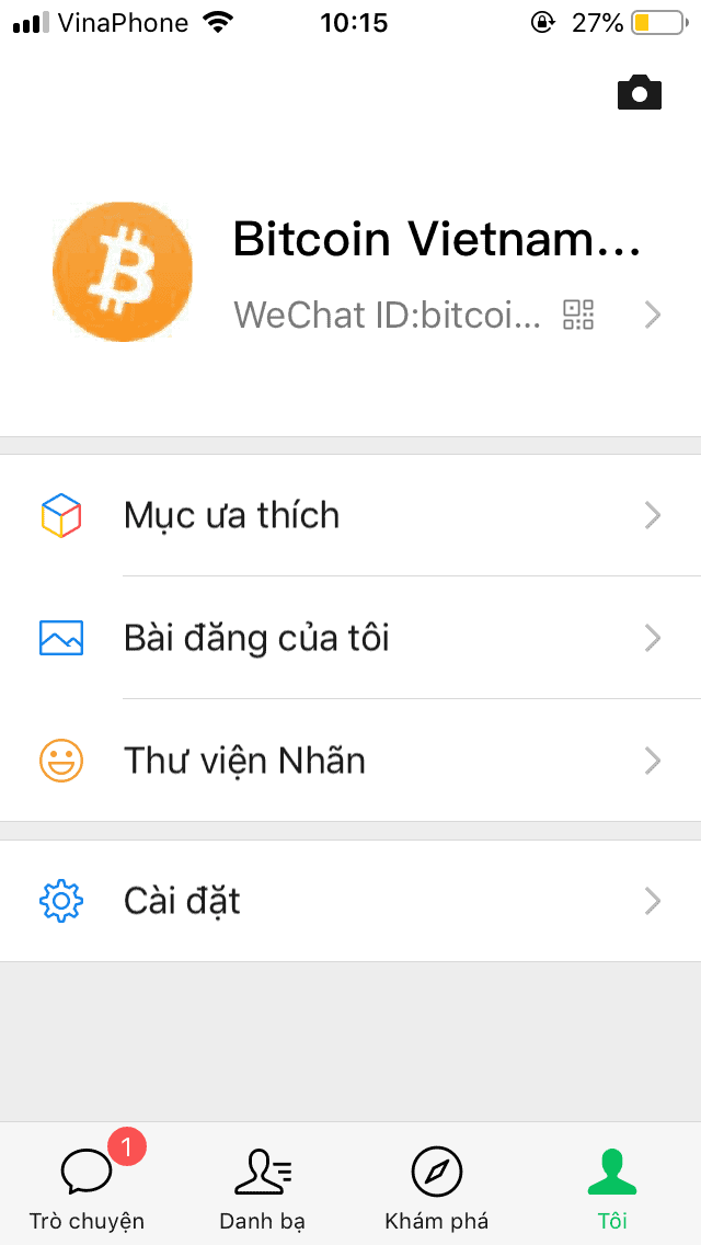 Các tính năng cơ bản trên WeChat