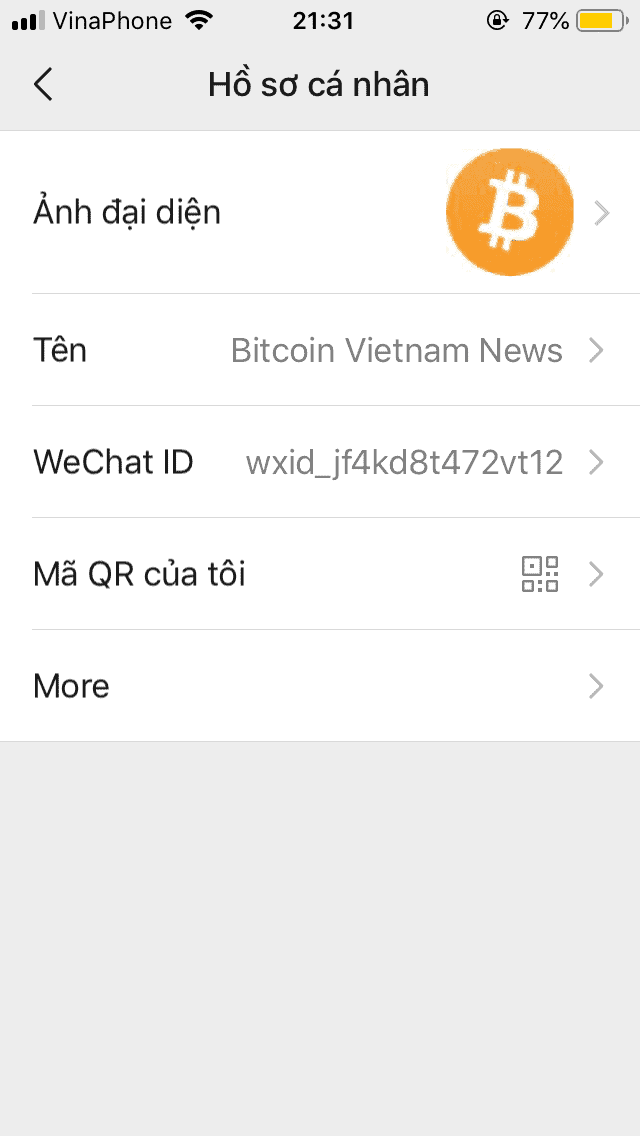 Cách lấy ID WeChat