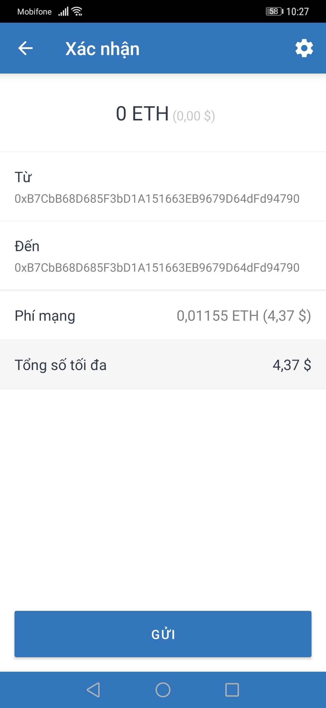 How to manage pending ETH (Ethereum) transfer orders