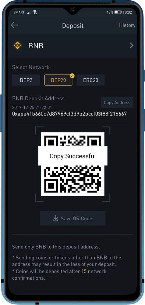 cach gui va nhan bnb tren binance smart chain 5