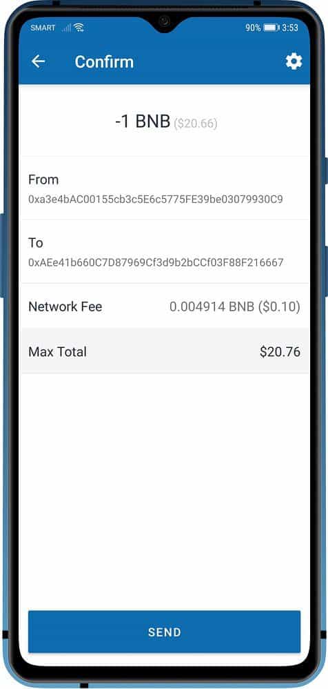 How to send and receive BNB on Binance Smart Chain