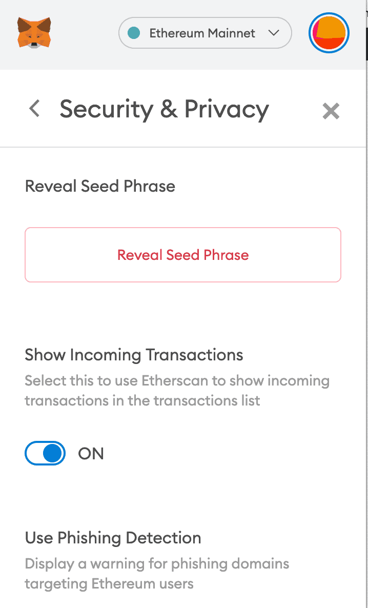 To set the seed phrase for the private key passphrase 4